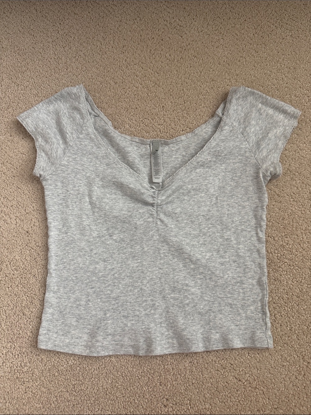Skims heather grey babydoll tee